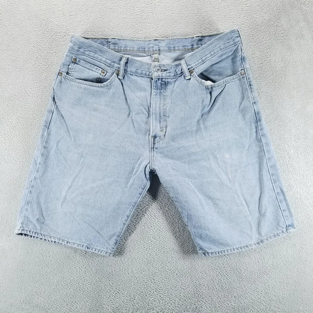 Levis 505 Shorts Mens 38 Blue Denim Regular Bermuda 10